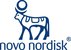 Logo von Novo Nordisk. Bild eines dunkelblauen Stiers auf weißem Grund.