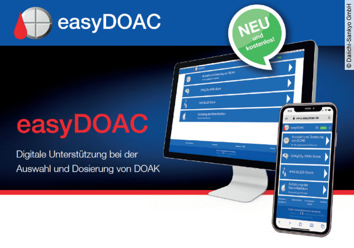 easyDOAC – eine Digitale Unterstützung bei der Auswahl und Dosierung von DOAK