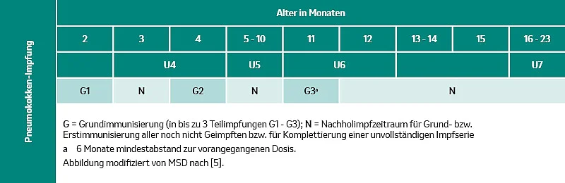 Statistik zu Alter von Pneumokokkenimpfung