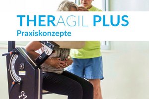 Physiotherapeut betreut Seniorin beim Training von Theragil Plus von HUR